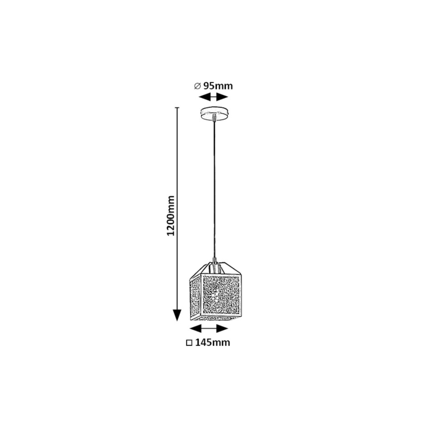 Rabalux - Lustr na lanku 1xE27/40W/230V černá