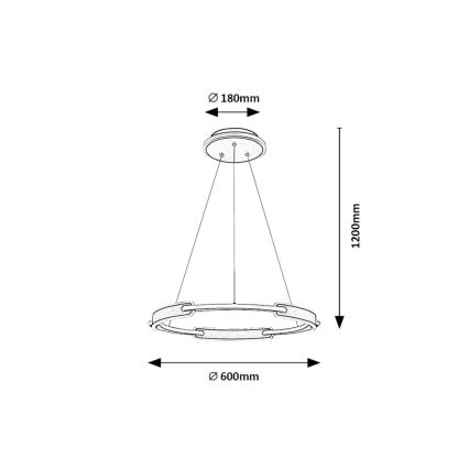 Rabalux - LED Lustr na lanku LED/45W/230V 3000K/4000K