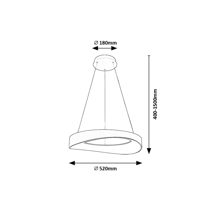 Rabalux - LED Lustr na lanku LED/56W/230V 3000K stříbrná