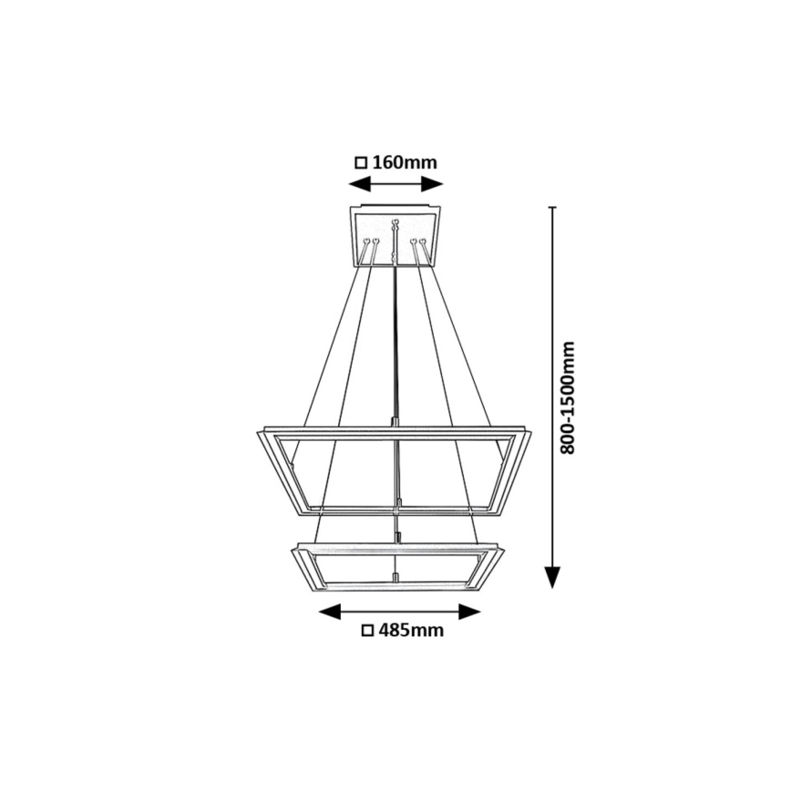 Rabalux - LED Lustr na lanku 2xLED/24W/230V 3000K