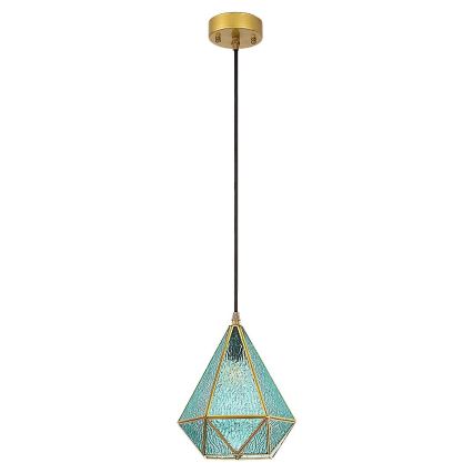 Rabalux - Tiffany vitrážový lustr na lanku 1xE14/40W/230V modrá/zlatá