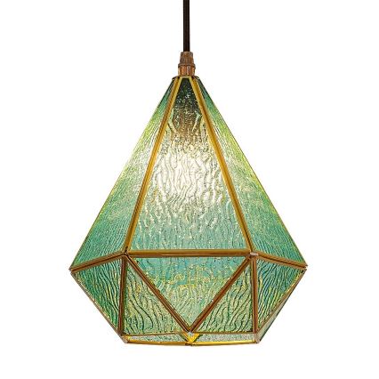Rabalux - Tiffany vitrážový lustr na lanku 1xE14/40W/230V modrá/zlatá
