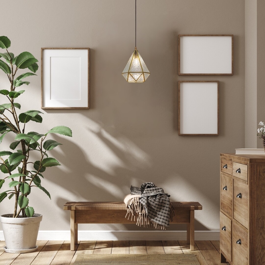 Rabalux - Tiffany vitrážový lustr na lanku 1xE14/40W/230V zlatá