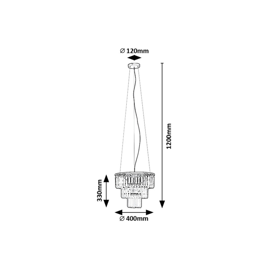 Rabalux - Lustr na lanku 3xE27/25W/230V
