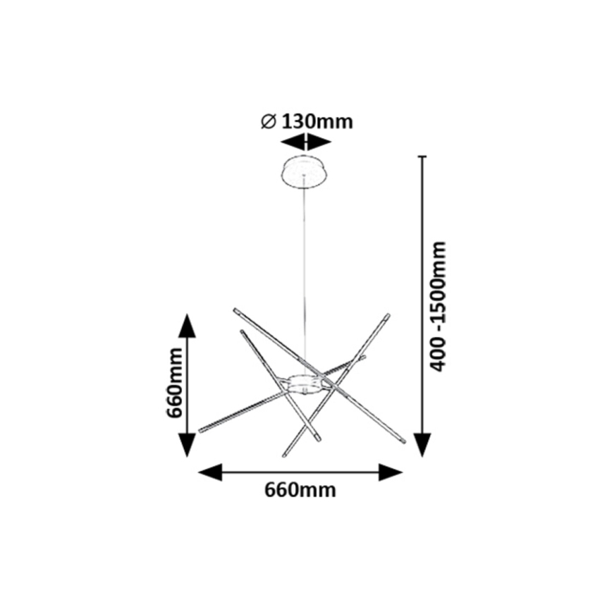 Rabalux - LED Lustr na lanku LED/40W/230V 3000K černá