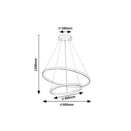 Rabalux - LED Stmívatelný lustr na lanku LED/75W/230V 3000-6500K + dálkové ovládání