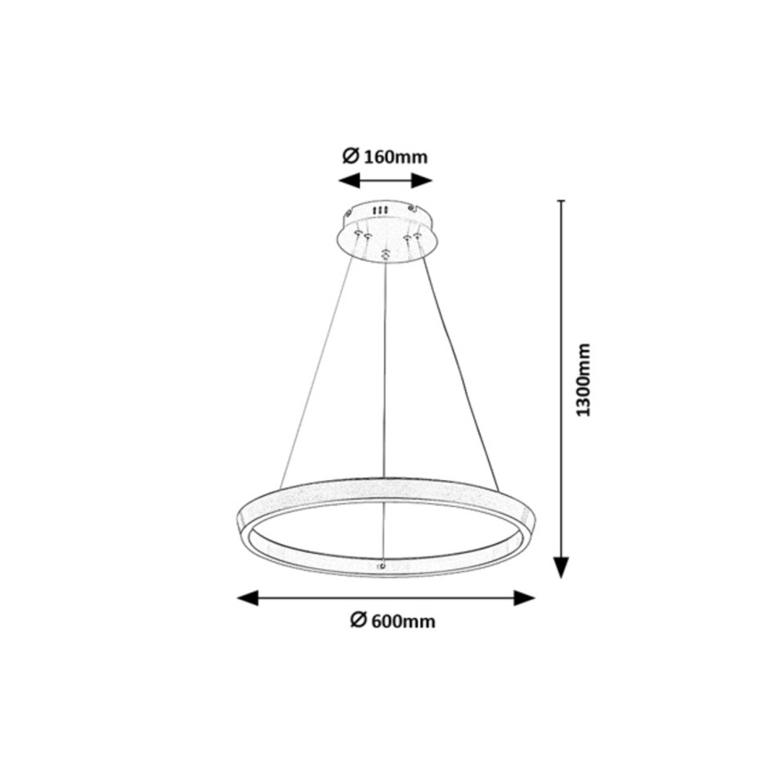 Rabalux - LED Stmívatelný lustr na lanku LED/36W/230V 3000-6500K + dálkové ovládání