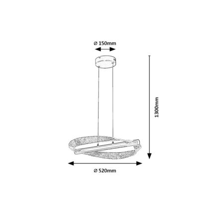 Rabalux - LED Lustr na lanku LED/24W/230V 3000K