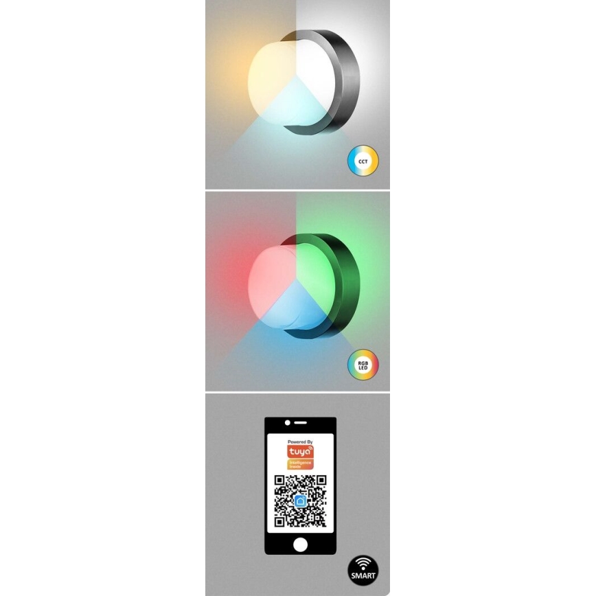 Rabalux - LED RGBW Stmívatelné venkovní nástěnné svítidlo LED/10W/230V IP54 Wi-Fi Tuya