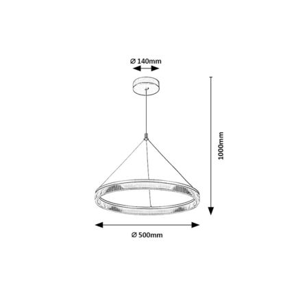 Rabalux - LED Stmívatelný lustr na lanku LED/24W/230V 3000-6500K + dálkové ovládání