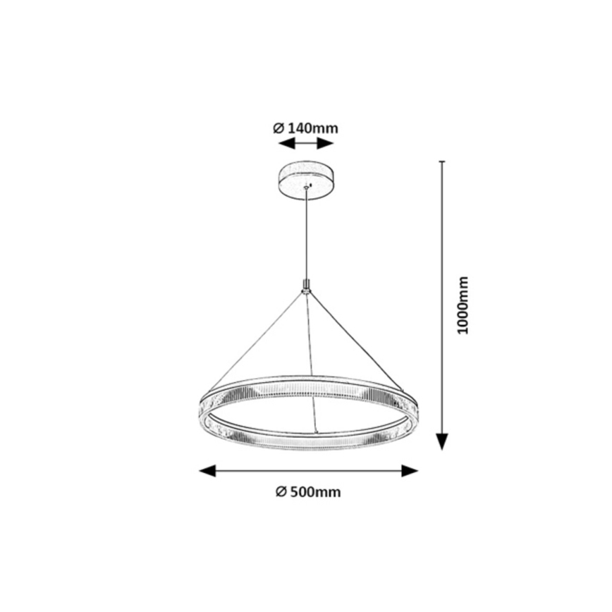 Rabalux - LED Stmívatelný lustr na lanku LED/24W/230V 3000-6500K + dálkové ovládání