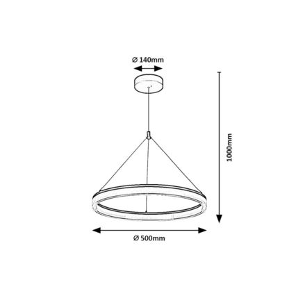 Rabalux - LED Stmívatelný lustr na lanku LED/24W/230V 3000-6500K + dálkové ovládání