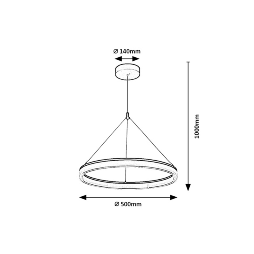 Rabalux - LED Stmívatelný lustr na lanku LED/24W/230V 3000-6500K + dálkové ovládání
