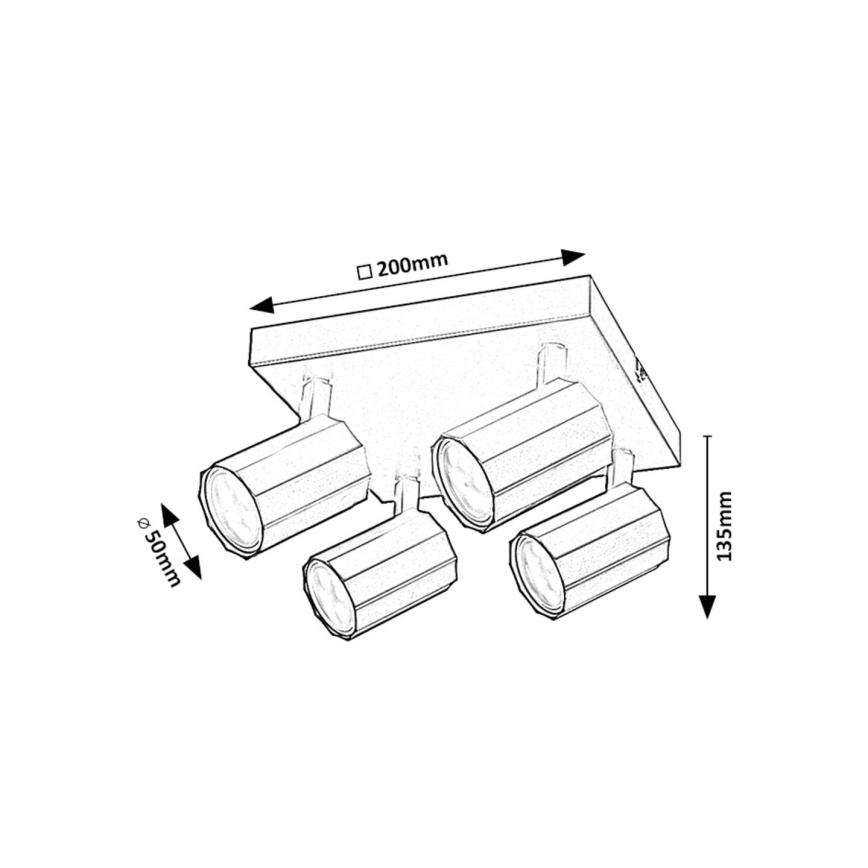 Rabalux - Bodové svítidlo 4xGU10/5W/230V