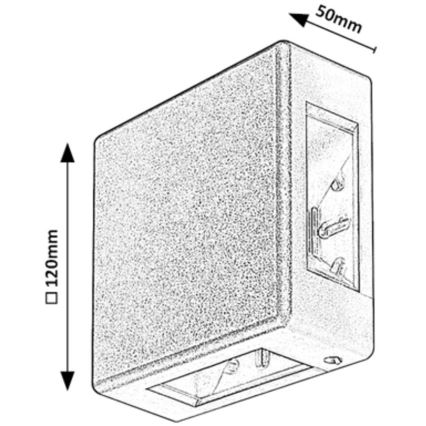 Rabalux - LED Venkovní nástěnné svítidlo LED/6W/230V IP54 černá