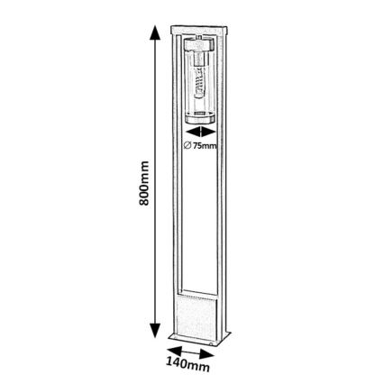 Rabalux - Venkovní lampa 1xE27/12W/230V IP44