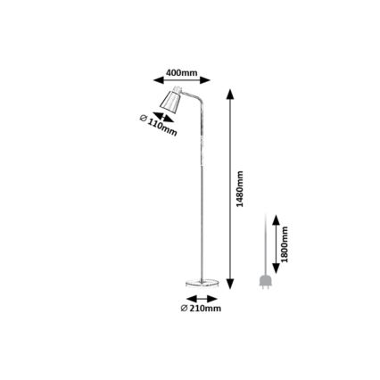 Rabalux - Stojací lampa 1xE27/40W/230V