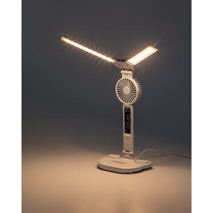 Rabalux - LED Stmívatelná stolní lampa s ventilátorem LED/7W/5V 3000/4000/6500K