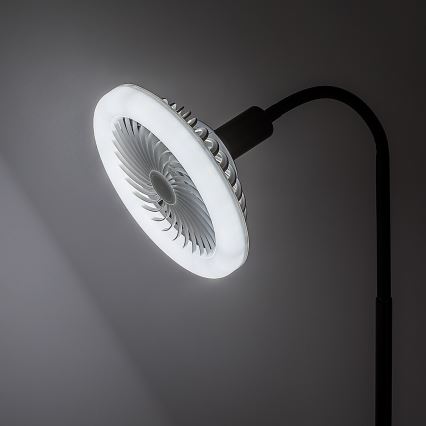 Rabalux - LED Stmívatelná stojací lampa s ventilátorem 1xE27/16W/230V 3000-6500K