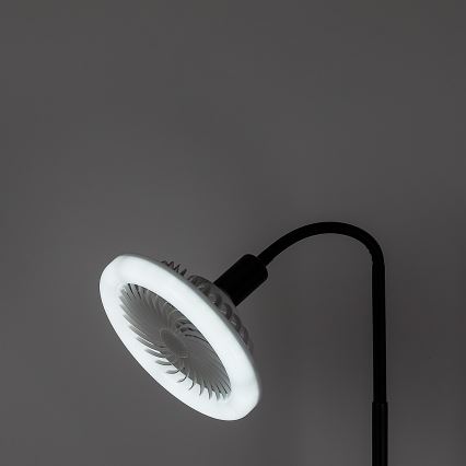 Rabalux - LED Stmívatelná stojací lampa s ventilátorem pr. 30 cm 1xE27/16W/230V 3000-6500K + dálkové ovládání