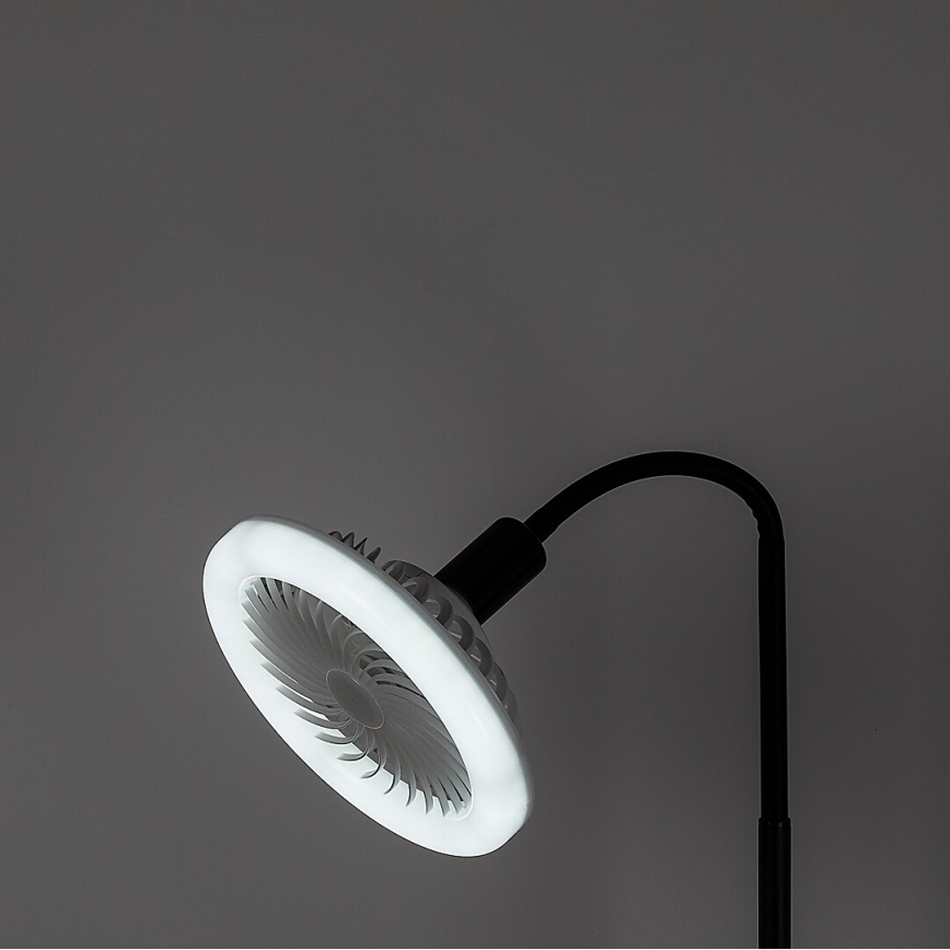 Rabalux - LED Stmívatelná stojací lampa s ventilátorem pr. 30 cm 1xE27/16W/230V 3000-6500K + dálkové ovládání