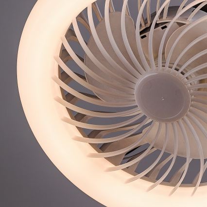 Rabalux - LED Stmívatelná stojací lampa s ventilátorem pr. 30 cm 1xE27/16W/230V 3000-6500K + dálkové ovládání