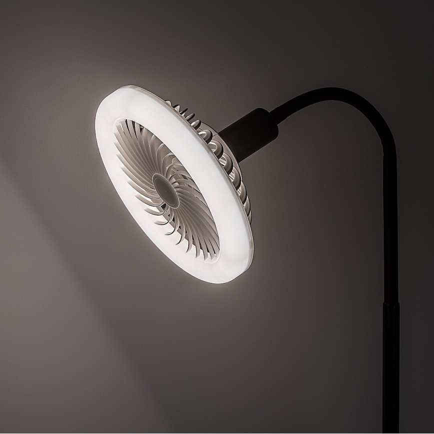 Rabalux - LED Stmívatelná stojací lampa s ventilátorem pr. 30 cm 1xE27/16W/230V 3000-6500K + dálkové ovládání