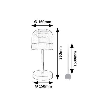 Rabalux - LED Stmívatelná stolní lampa LED/13W/230V 3000/4000/6000K