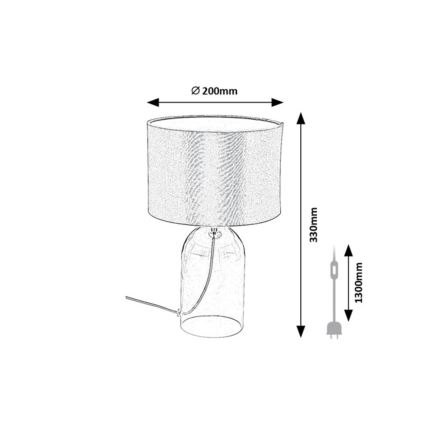 Rabalux - Stolní lampa 1xE14/40W/230V pr. 20 cm