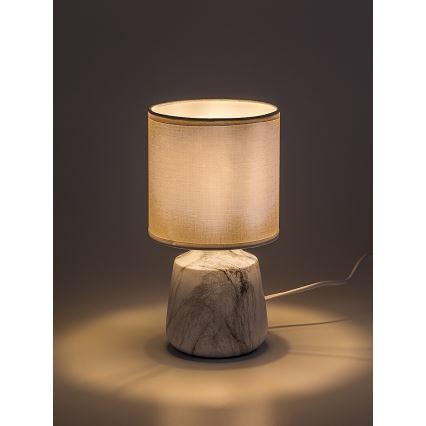 Rabalux - Stolní lampa 1xE14/40W/230V bílá/dekor mramoru