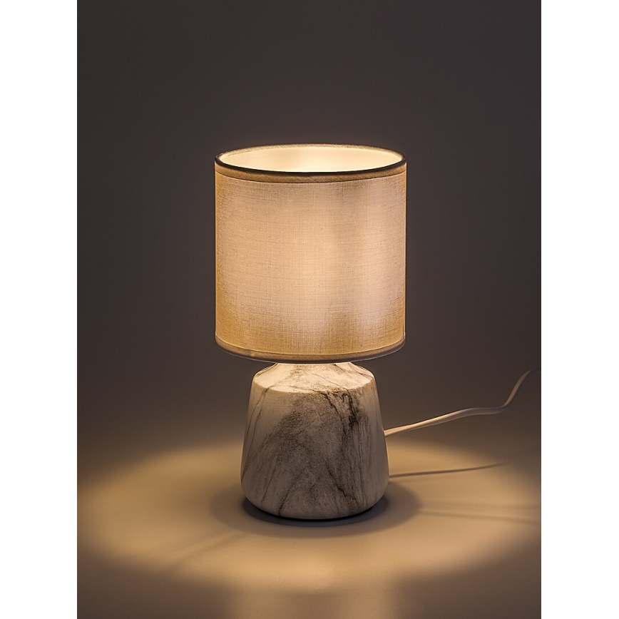 Rabalux - Stolní lampa 1xE14/40W/230V bílá/dekor mramoru