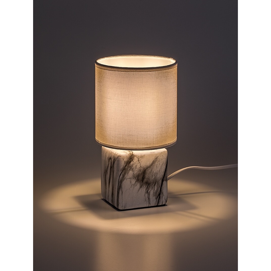 Rabalux - Stolní lampa 1xE14/40W/230V bílá/dekor mramoru