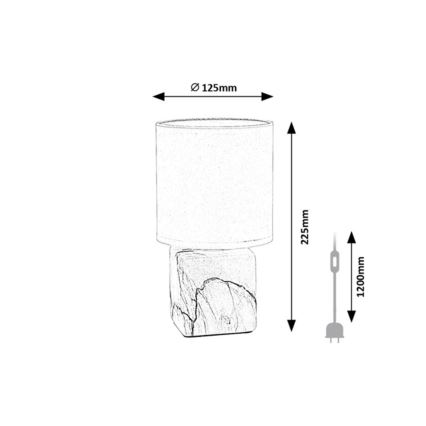 Rabalux - Stolní lampa 1xE14/40W/230V bílá/dekor mramoru
