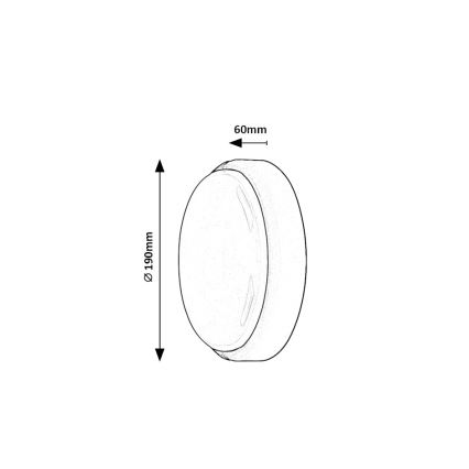 Rabalux - LED Venkovní stropní svítidlo LED/15W/230V IP54 černá