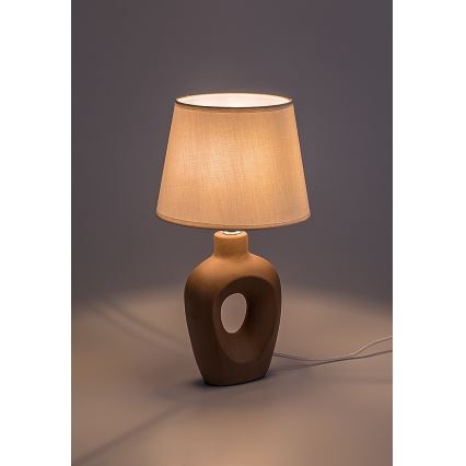 Rabalux - Stolní lampa 1xE14/25W/230V hnědá/krémová