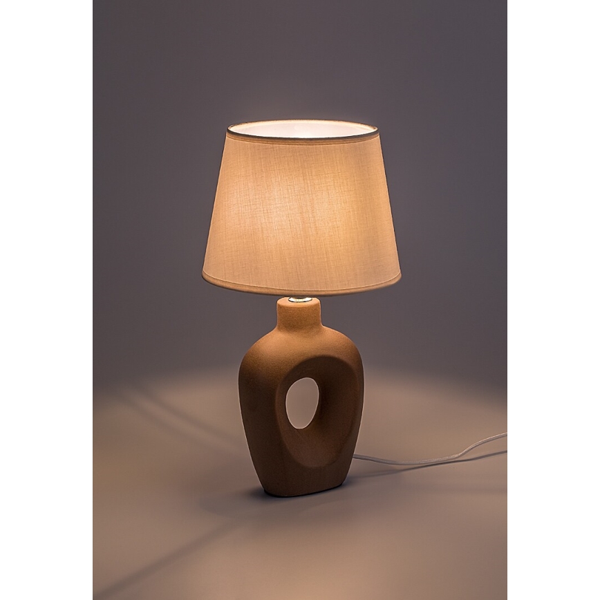 Rabalux - Stolní lampa 1xE14/25W/230V hnědá/krémová