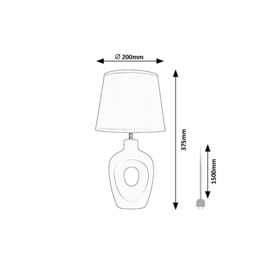 Rabalux - Stolní lampa 1xE14/25W/230V hnědá/krémová