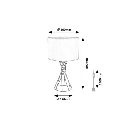Rabalux - Stolní lampa 1xE27/40W/230V černá