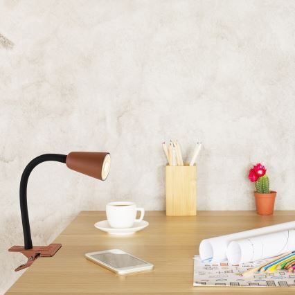 Rabalux - Stolní lampa s klipem 1xGU10/7W/230V oranžová