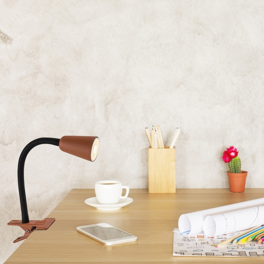Rabalux - Stolní lampa s klipem 1xGU10/7W/230V oranžová