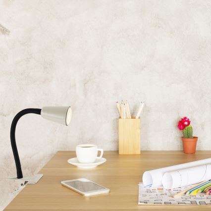 Rabalux - Stolní lampa s klipem 1xGU10/7W/230V krémová