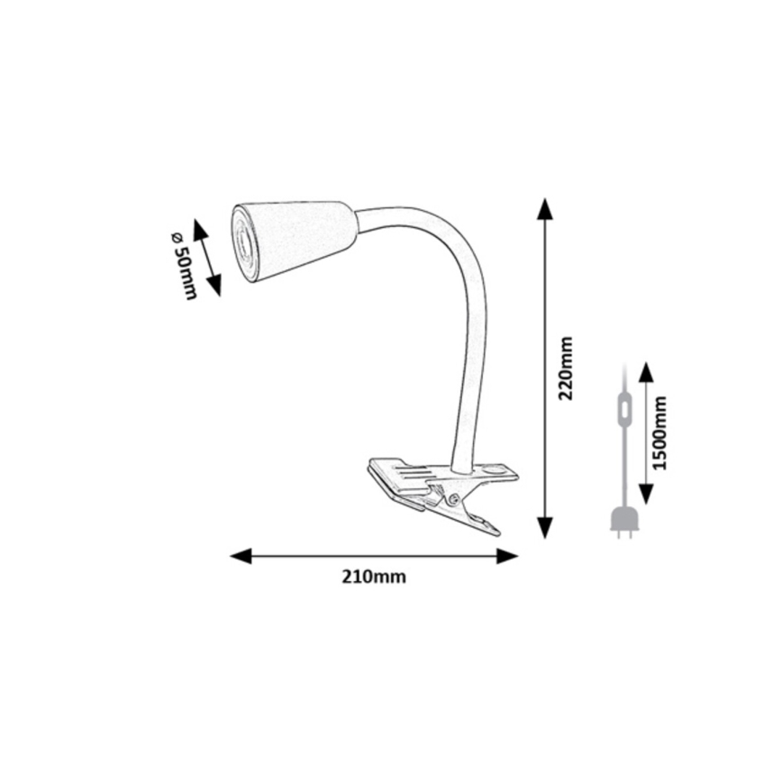 Rabalux - Stolní lampa s klipem 1xGU10/7W/230V krémová