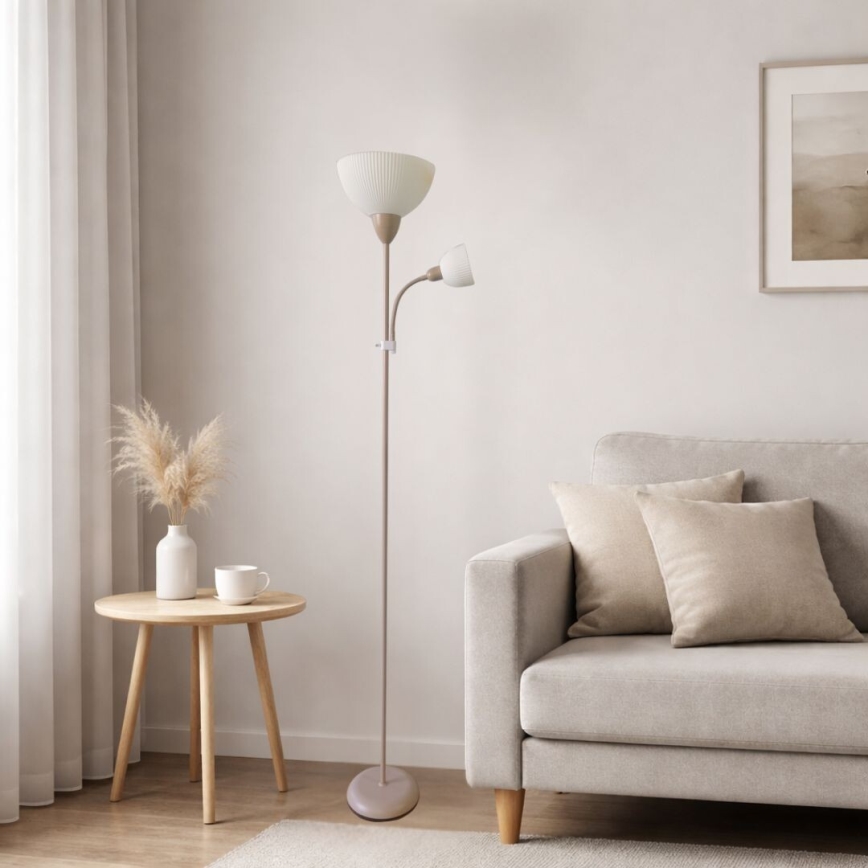 Rabalux - Stojací lampa 1xE27/60W/230V + 1xE14/25W béžová