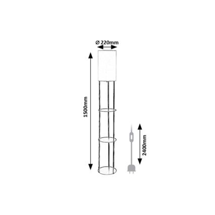 Rabalux - Stojací lampa 1xE27/40W/230V černá