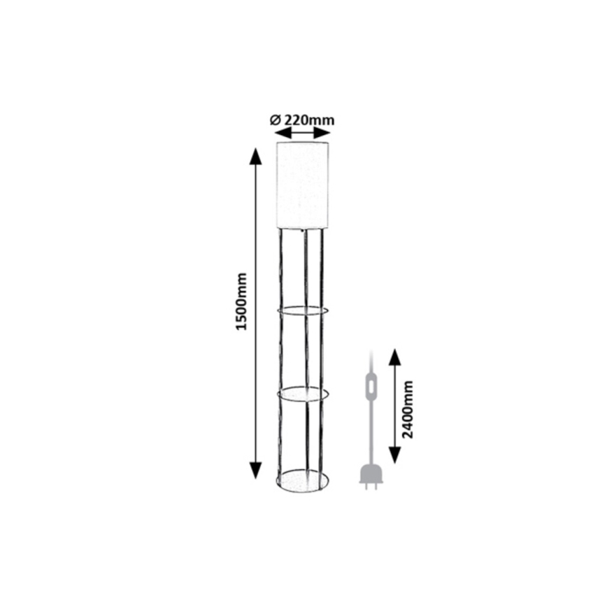 Rabalux - Stojací lampa 1xE27/40W/230V černá