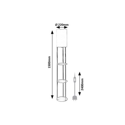 Rabalux - Stojací lampa 1xE27/40W/230V béžová