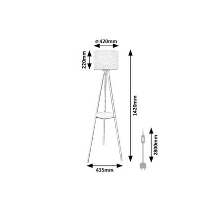Rabalux - Stojací lampa 1xE27/40W/230V