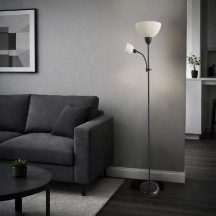 Rabalux - Stojací lampa 1xE27/60W/230V + 1xE14/25W černá