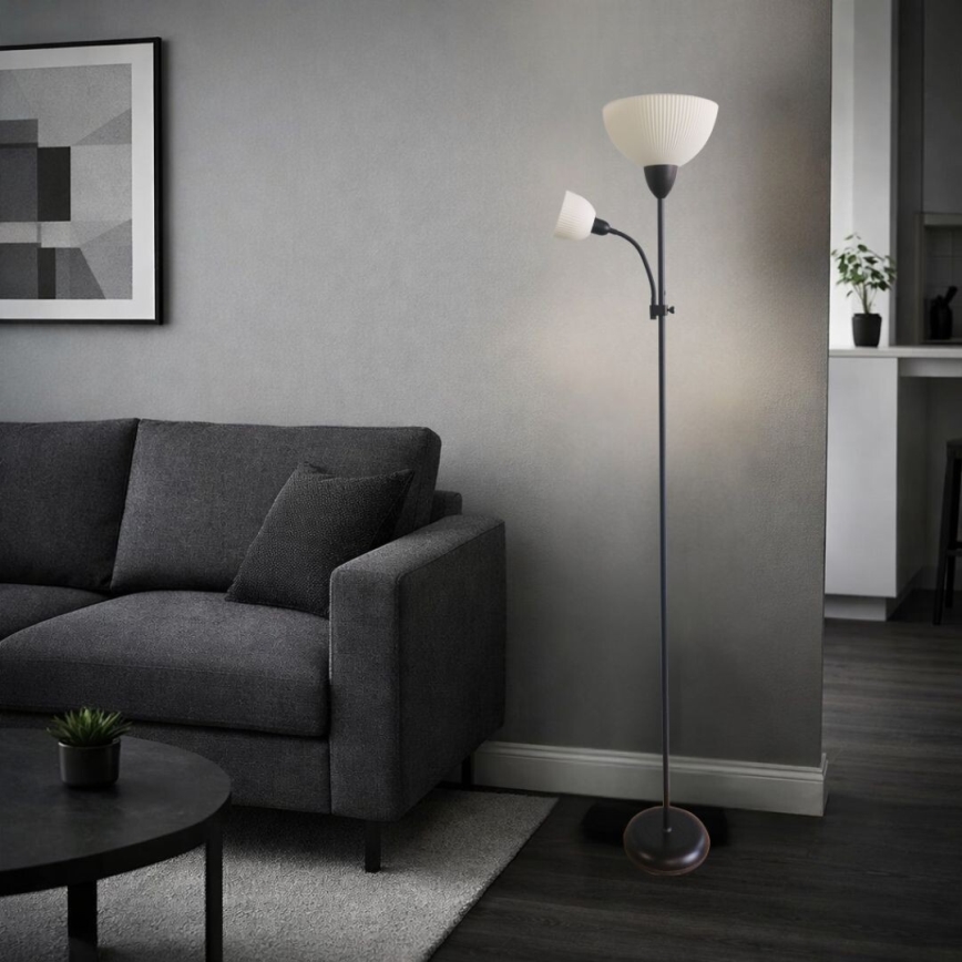 Rabalux - Stojací lampa 1xE27/60W/230V + 1xE14/25W černá