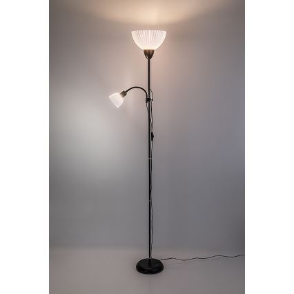 Rabalux - Stojací lampa 1xE27/60W/230V + 1xE14/25W černá